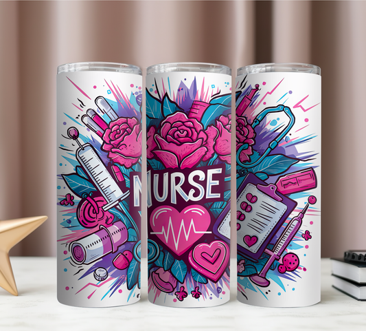 Nurse Life Pink and Blue Explode