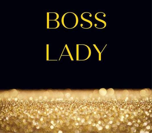 Boss Lady with Black and Gold Glitter